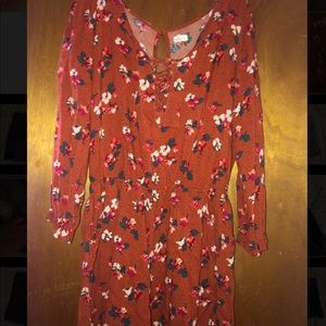 Hollister Oranger Long Sleeve Romper